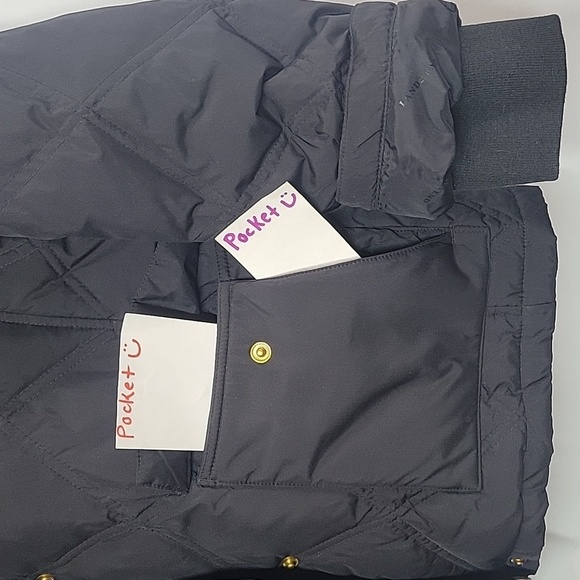 Lands' End black quilted puffer Goose Down coat XL - Picture 11 of 11